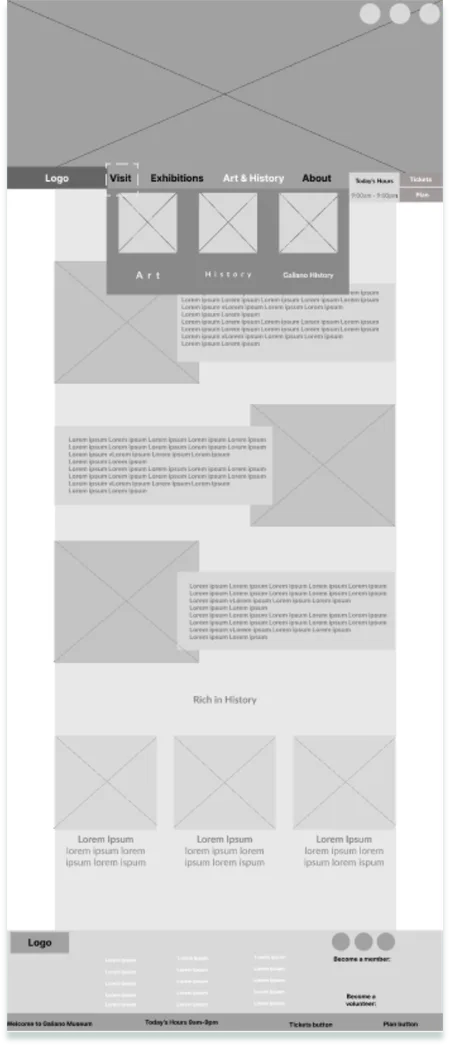 Lo-Fi Desktop Menu Expanded