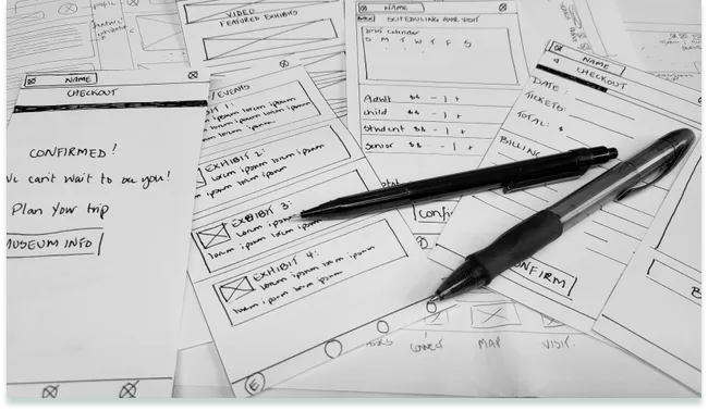 Paper wireframes
