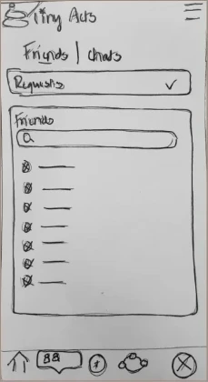 Wireframe App Friends